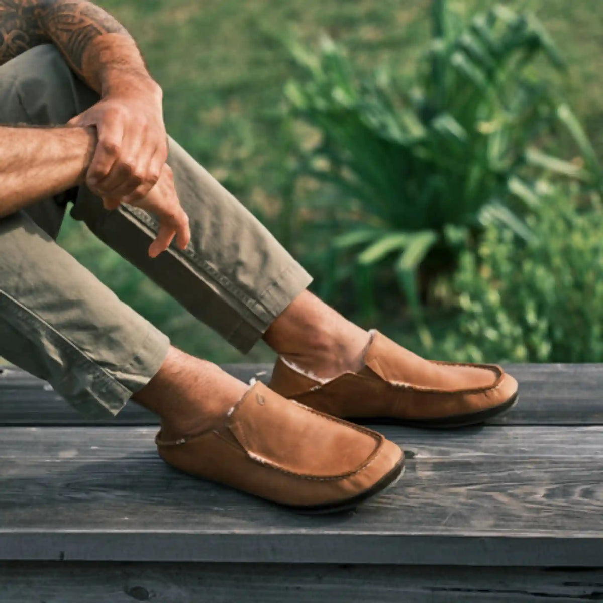 Moloā Slipper - Toffee / Dark Wood